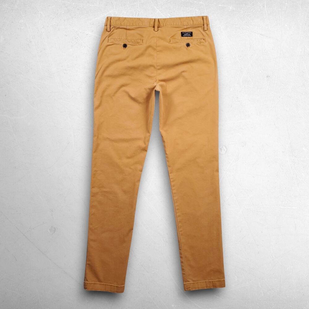 Banana Republic Skinny Fit Chino Pants Men 32x34 Brown Stretch Lived-In Preppy - Picture 2 of 11